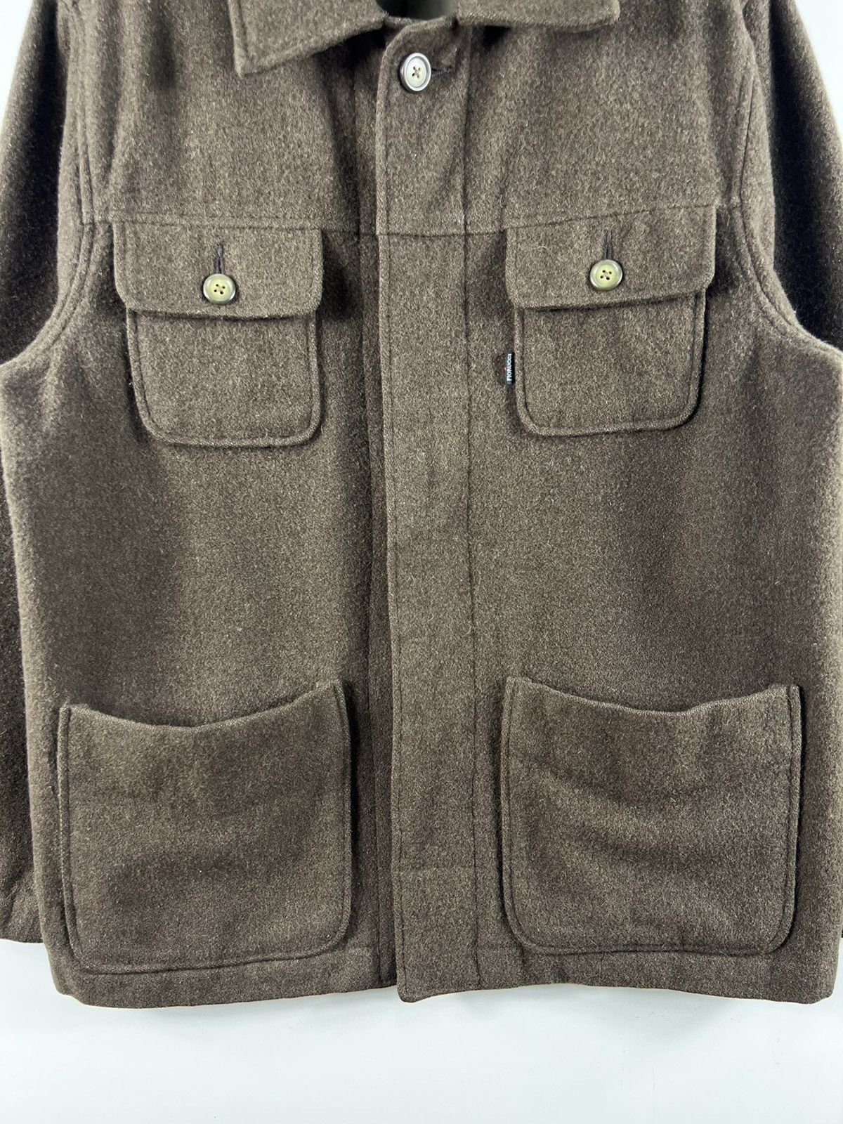 Fiorucci 🔥 FIORUCCI ITALIAN WOOL CHORE JACKET brown colors Size L / US 10 / IT 46 - 4 Thumbnail