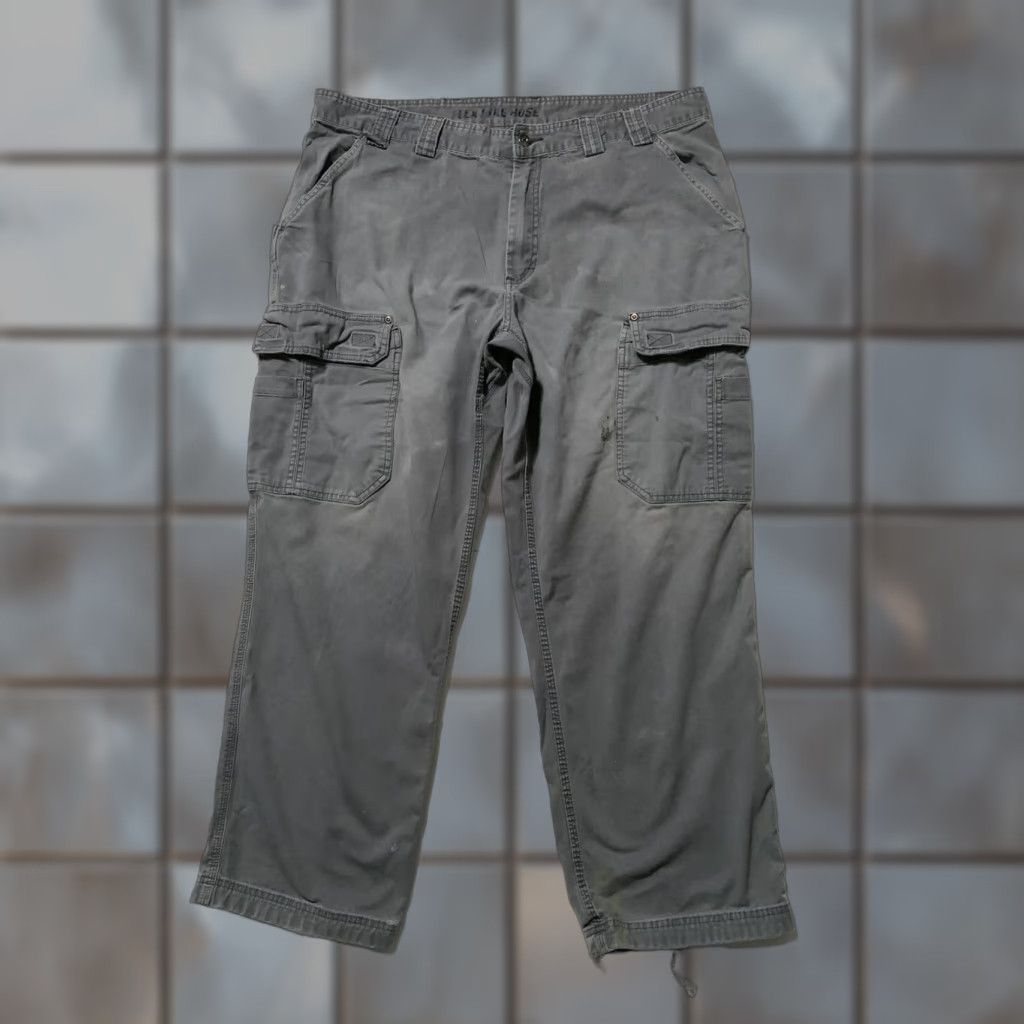 Vintage Duluth Trading Co. Flex Fire Hose Workwear Distressed Gray Cargo Utility Pants Mens 42 Regular 30in Inseam Gray Cargo Distressed Workwear Mens Pants Size US 42 / EU 58 - 1 Thumbnail
