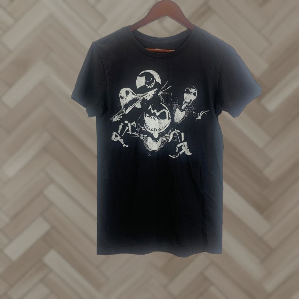 Disney Tim Burton’s The Nightmare Before Christmas Black T Shirt Disney Shirt Men S Crew Neck Jack Skellington Graphic Cotton Size US S / EU 44-46 / 1 - 1 Thumbnail