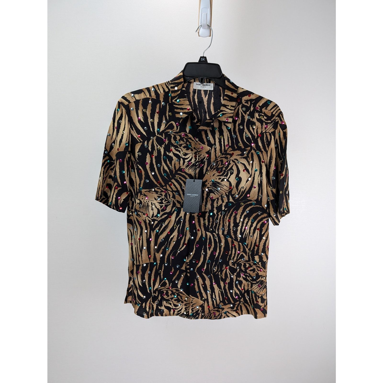 o1rshd1 Chemise Polo Tigre H H Button up Shirt in Multicolor