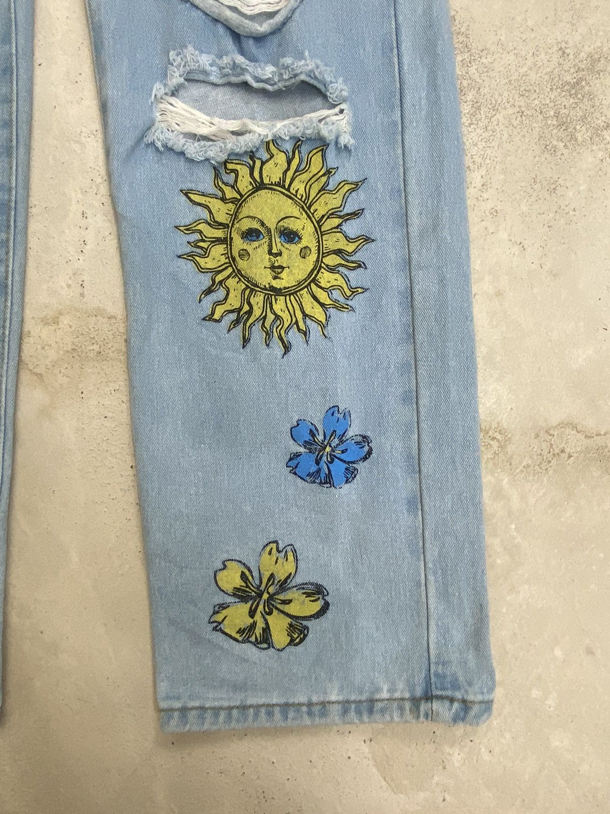Beauty Beast × Japanese Brand × Le Grande Bleu (L.G.B.) Unisex Sunshine and Flower Floral Printed High Waist Size US 28 / EU 44 - 7 Thumbnail
