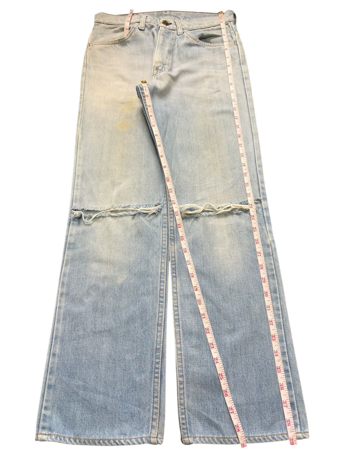 Levi's Vintage 80s Levis Orange Tab Talon Zipper Distress Jeans Size US 28 / EU 44 - 7 Thumbnail