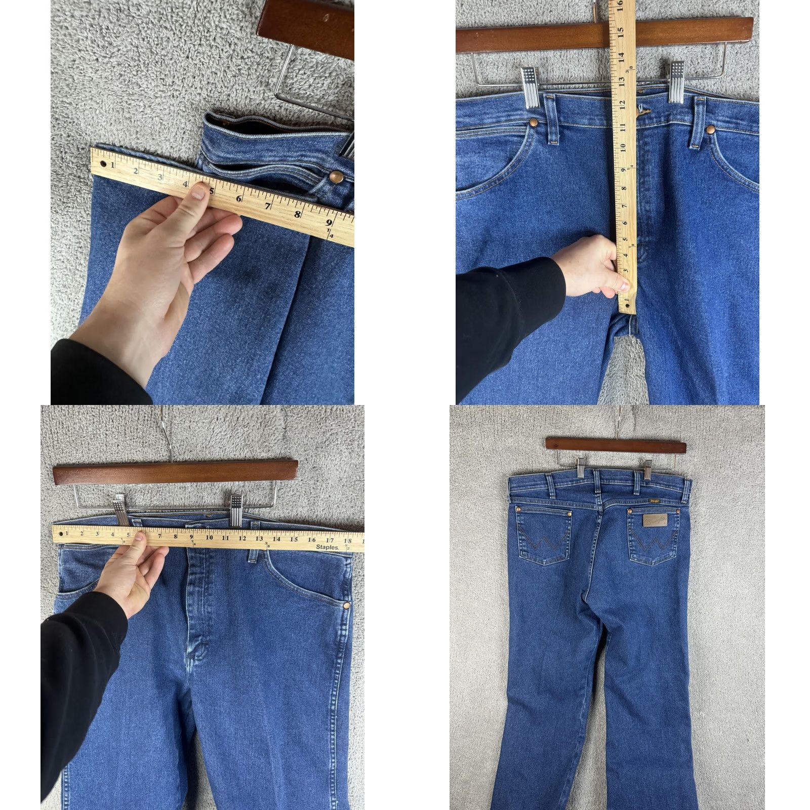 Wrangler Wrangler Jeans Mens 30x32 Blue Denim Straight Leg stretch Mid Rise 5-Pocket Regular Mens Jeans Size US 30 / EU 46 - 8 Thumbnail