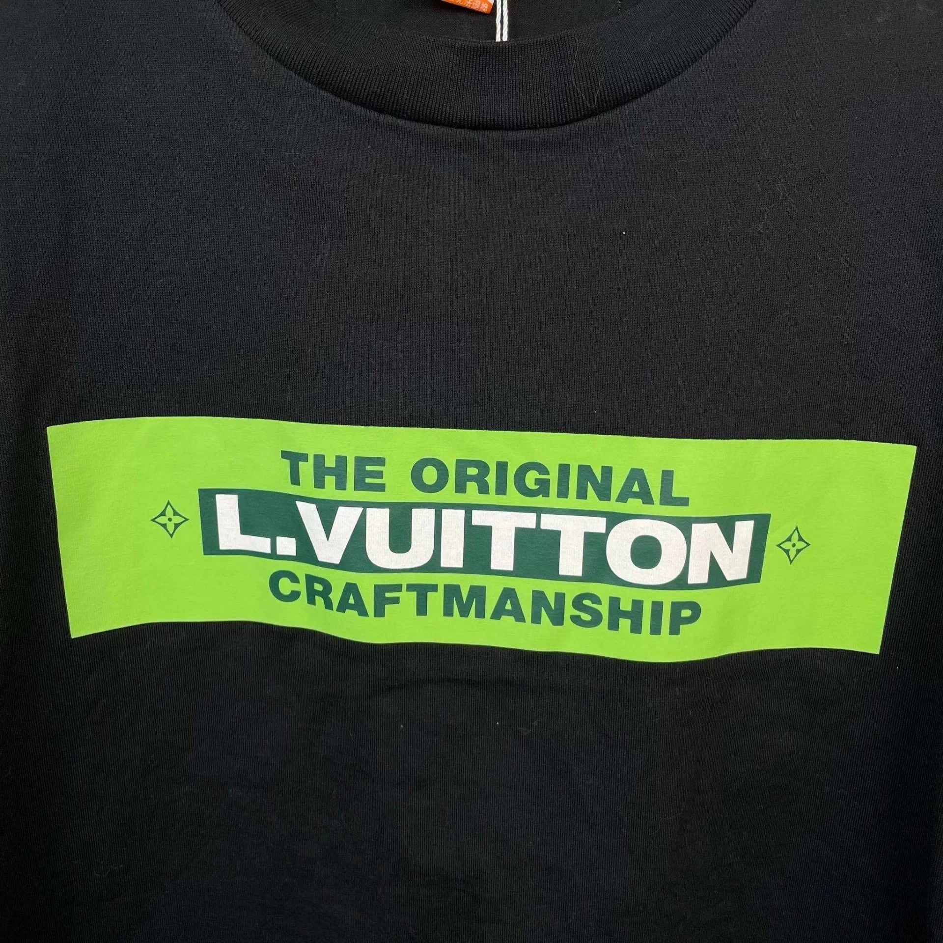 Louis Vuitton LV cotton green pattern short-sleeve black L Size US L / EU 52-54 / 3 - 4 Thumbnail