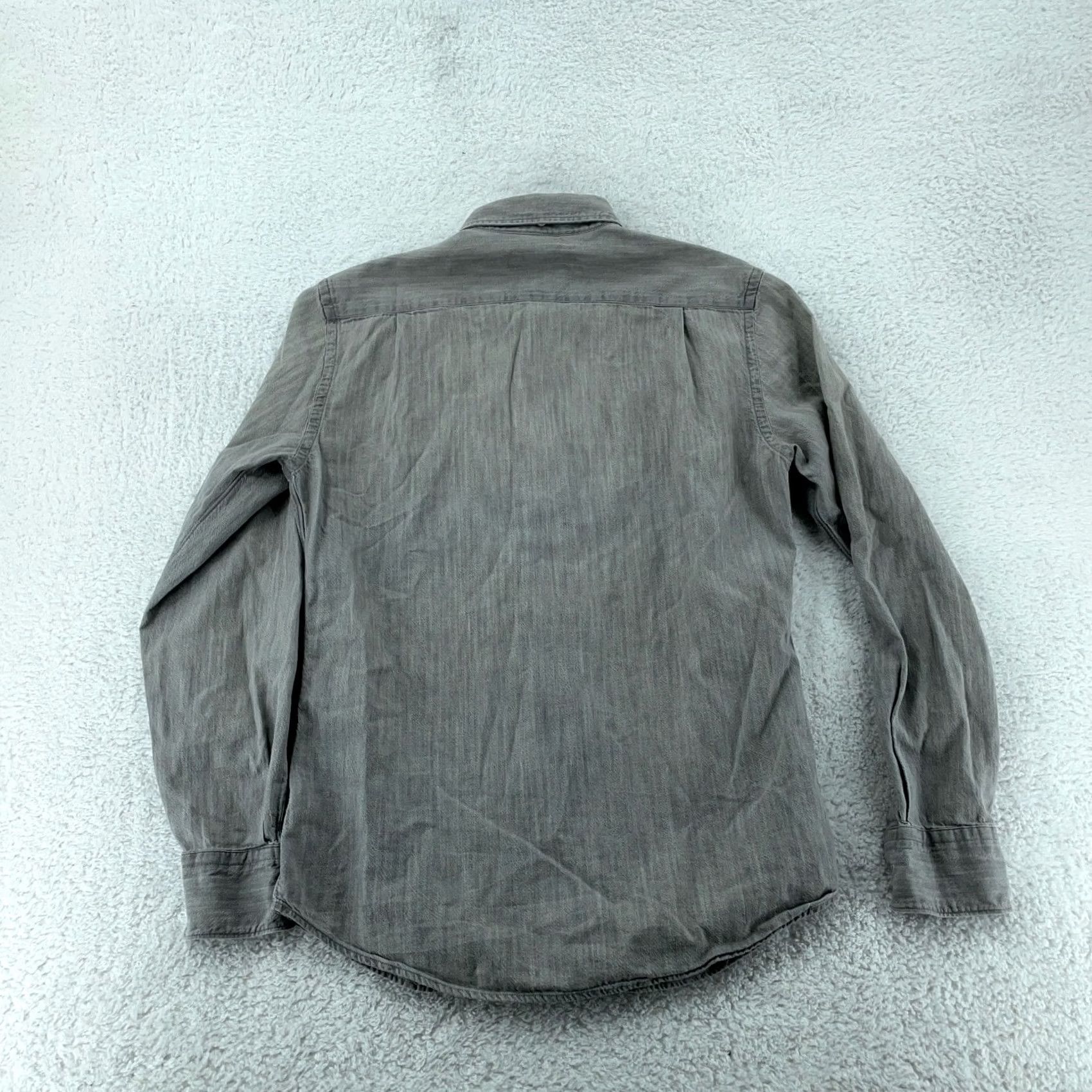 Everlane Everlane Shirt Men Small Gray Chambray Long Sleeve Slim Fit Button-Down Collared Shirt Size US S / EU 44-46 / 1 - 5 Thumbnail