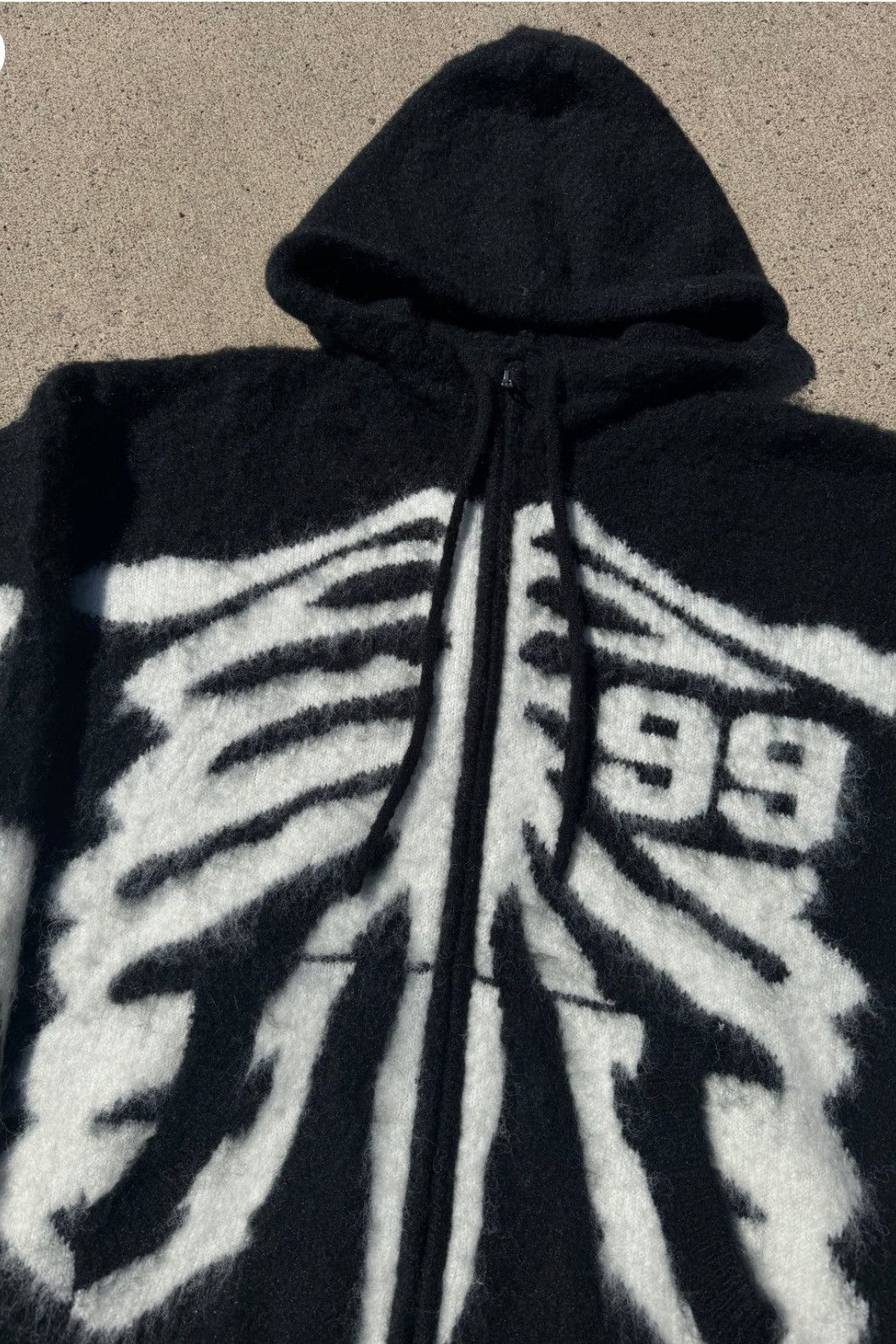 Japanese Brand Brainwashed Mohair Skeleton Zip up RARE Size US S / EU 44-46 / 1 - 5 Thumbnail