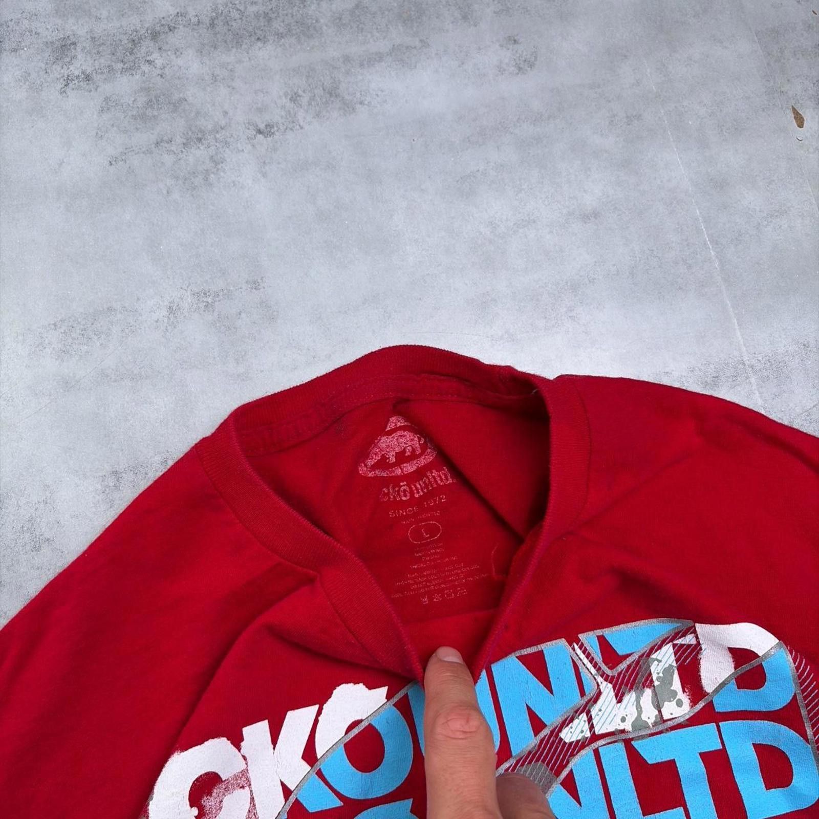 Ecko Unltd. Y2K Red Ecko Unltd Grunge Distressed Skater T-Shirt Size US L / EU 52-54 / 3 - 5 Thumbnail