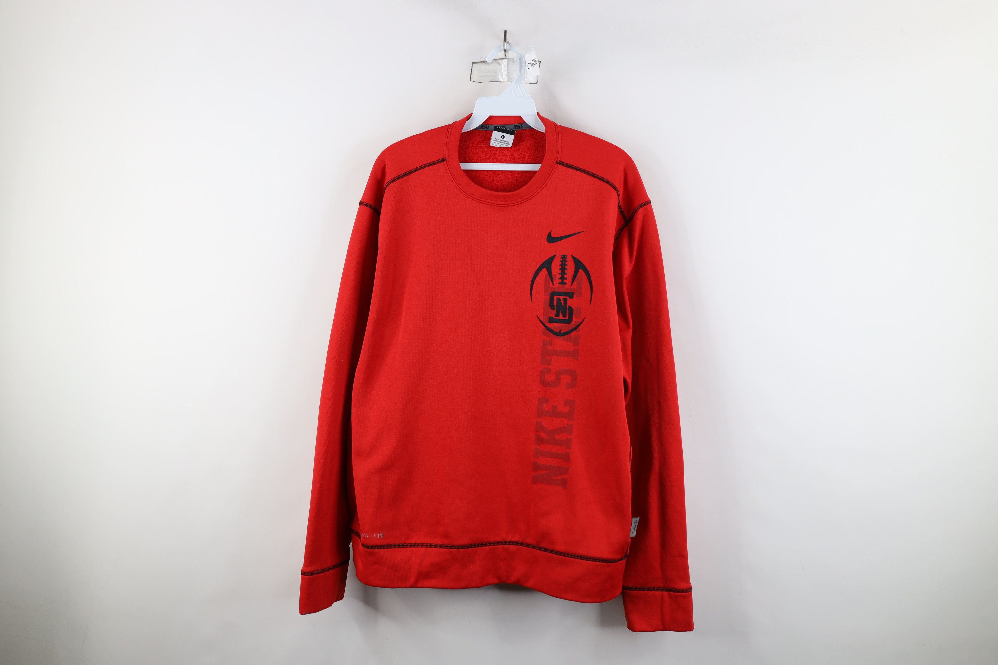 Nike × Vintage Nike Scott Mini Swoosh Therma Fit Football Sweatshirt Red Size US L / EU 52-54 / 3 - 1 Thumbnail