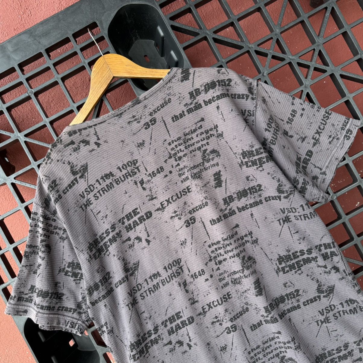 Japanese Brand Lace Tie Neck Excuses Overprint Printed Relaxed Hemp Tee Size US L / EU 52-54 / 3 - 11 Thumbnail