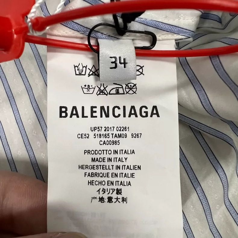Balenciaga Balenciaga size 34 Striped cloak shirt Size XS / US 0-2 / IT 36-38 - 7 Thumbnail
