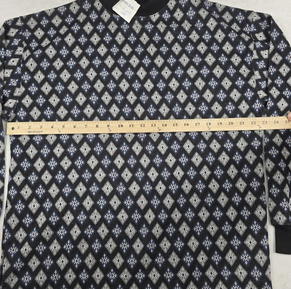 Yves Saint Laurent YSL Diamond Pattern Turtleneck Size US M / EU 48-50 / 2 - 5 Thumbnail