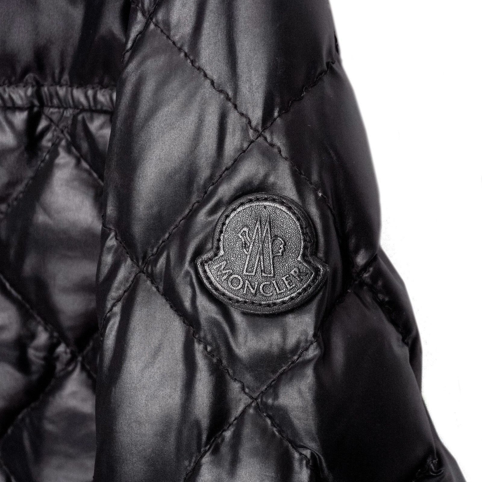 Moncler Vintage Moncler Biker Black Logo Down Puffer Jacket Size US S / EU 44-46 / 1 - 7 Thumbnail