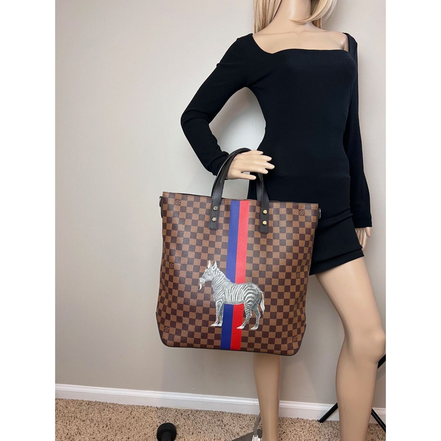Louis Vuitton Louis Vuitton Savane Damier Ebene Zebra Atlas Tote Size ONE SIZE - 7 Thumbnail
