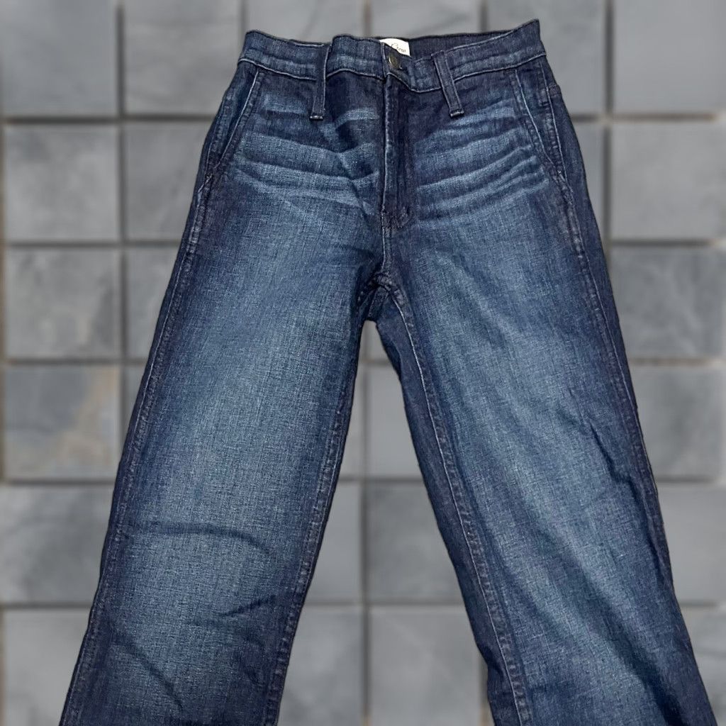 J.Crew VINTAGE J.Crew Straight Jeans Womens 24 Dark High Rise 25x28.5 Blue Trousers Regular Women Size 42" / US 20 - 1 Thumbnail