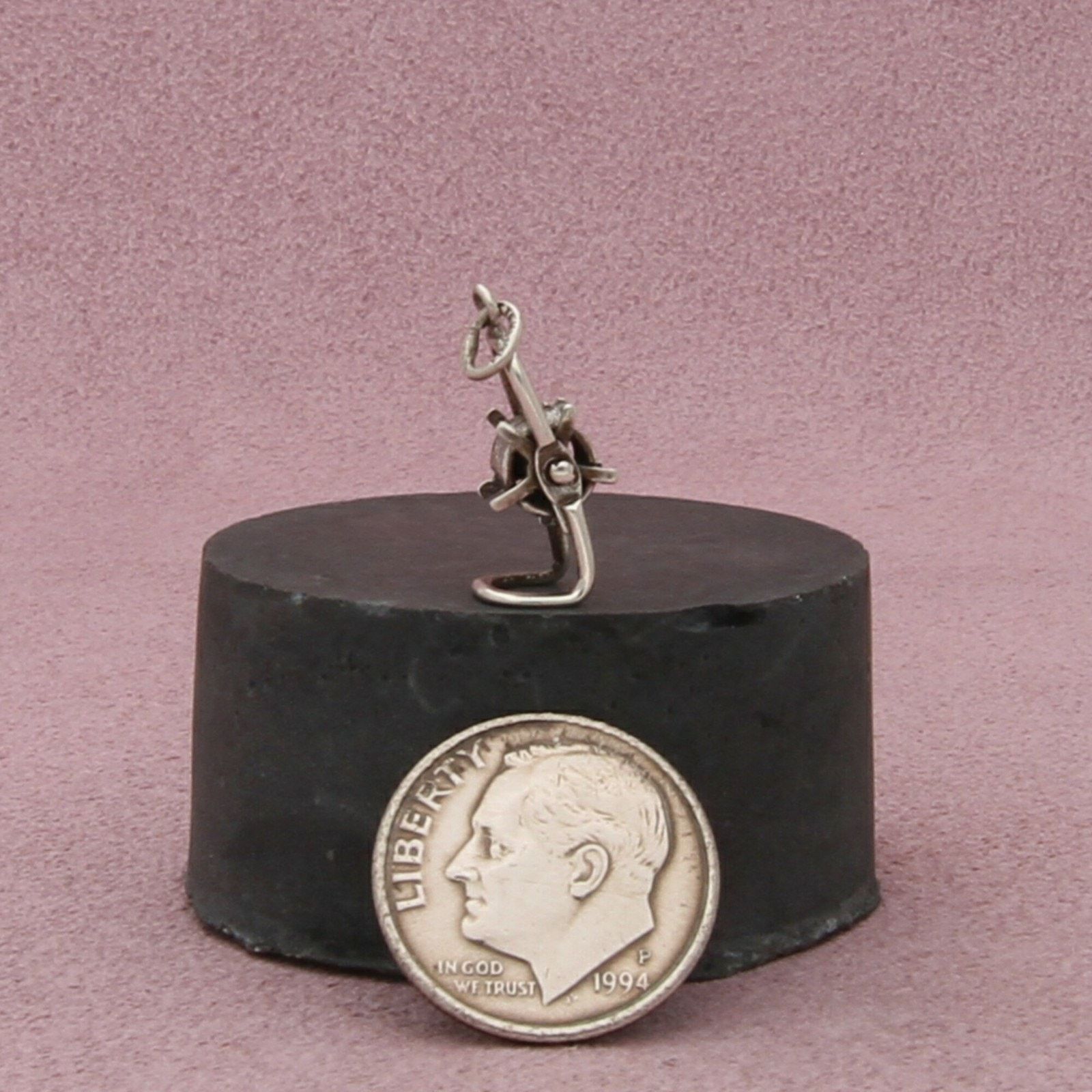 Sterling Silver sterling silver vintage lawn hose reel mechanical charm Size ONE SIZE - 2 Thumbnail