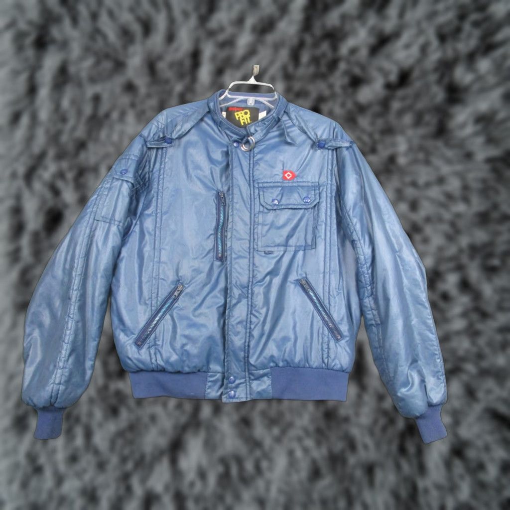 Vintage VINTAGE King Louie Jacket Mens 1X Big & Tall Nylon Bomber Blue Zip Pockets Insulated Pro Fit Included USA Size US XL / EU 56 / 4 - 1 Thumbnail