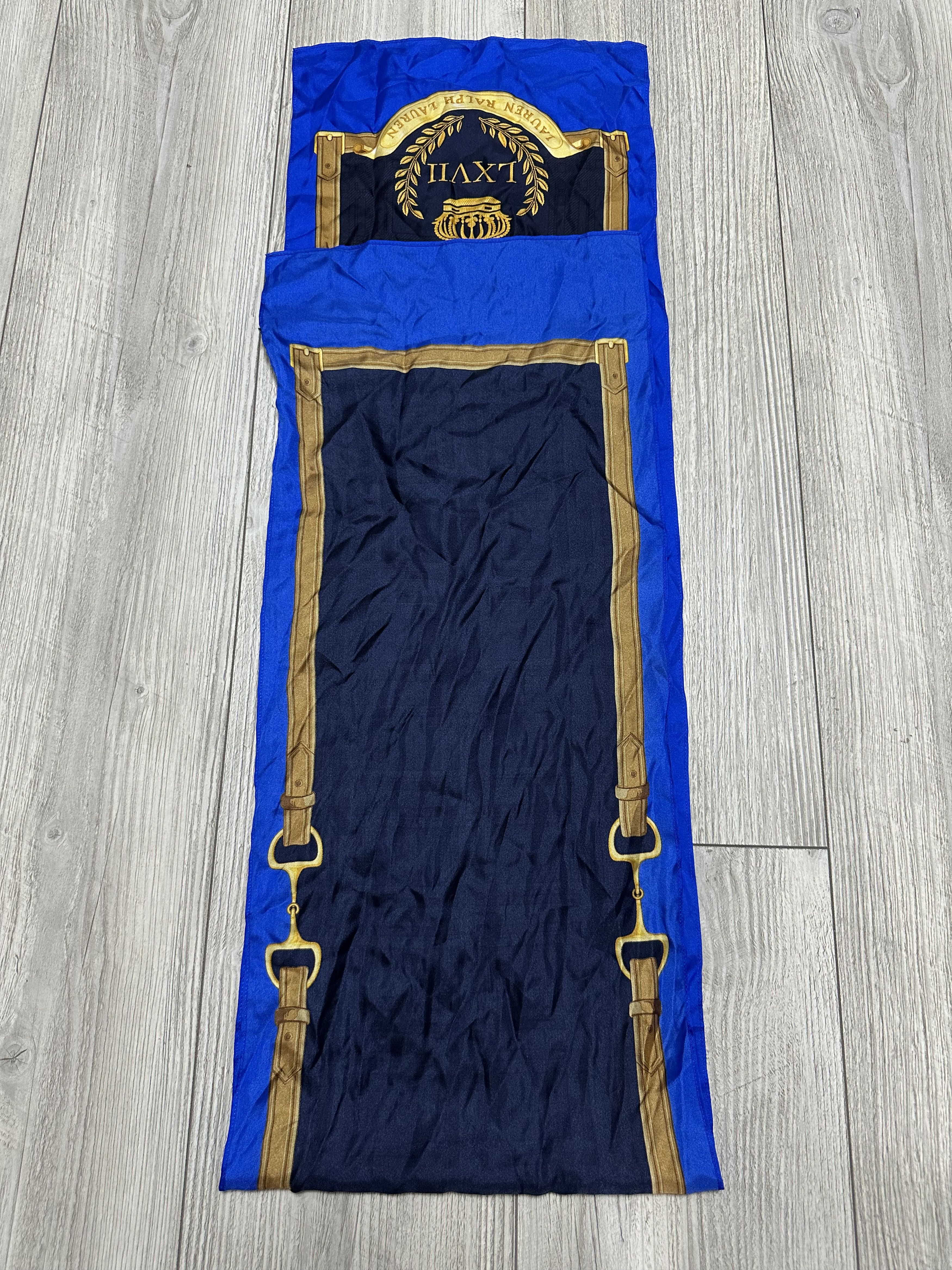 Lauren Ralph Lauren Lauren Ralph Lauren Chain Link Equestrian Silk Scarf Size ONE SIZE - 3 Thumbnail