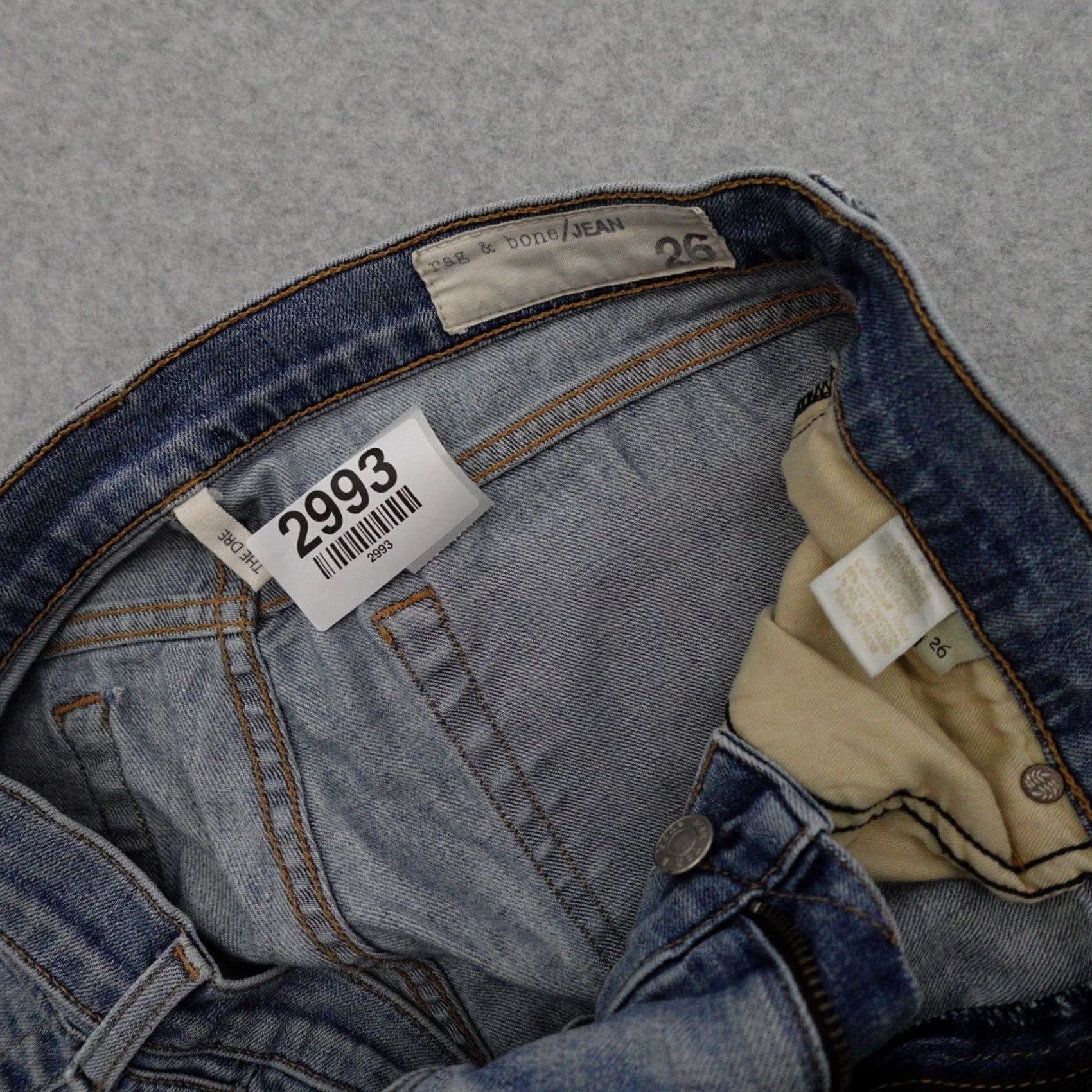 Rag & Bone rag & bone Jeans Womens 26 in Blue The Dre Boyfriend Trousers Distressed 26x26 Size 26" / US 2 / IT 38 - 3 Thumbnail