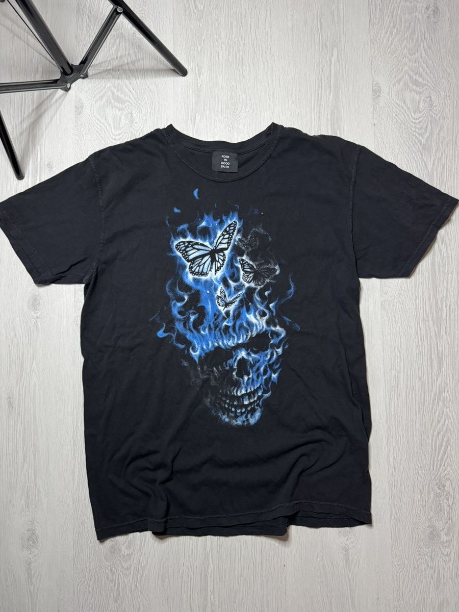 Japanese Brand Rose in good faith black t-shirt Size US L / EU 52-54 / 3 - 2 Thumbnail