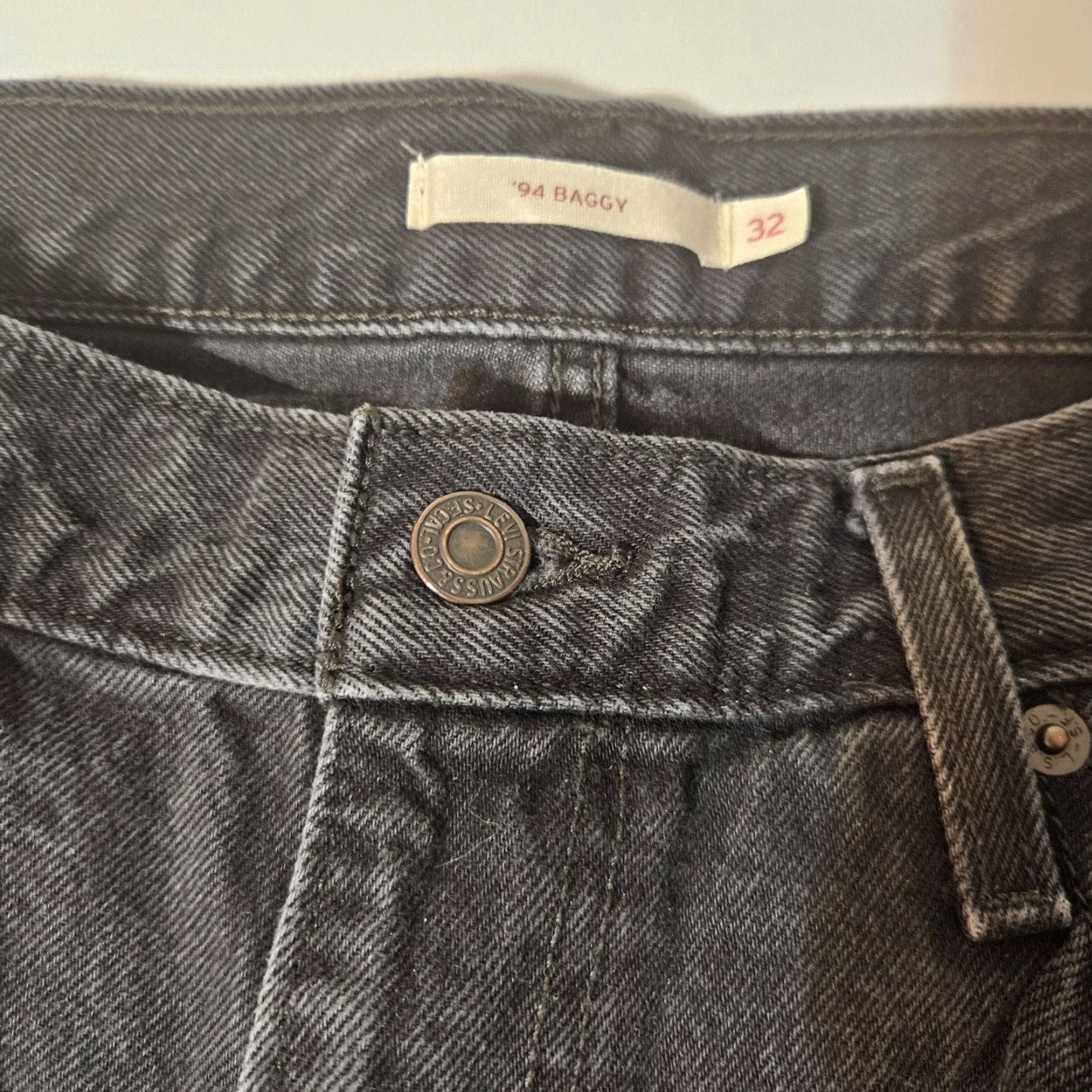 Levi's Levi's Baggy 94 Jeans Womens 33x30 Black Wide-Leg High Waist Retro Relaxed 5-Pocket Denim Global Jed Size 24" / US 00 / IT 34 - 4 Thumbnail