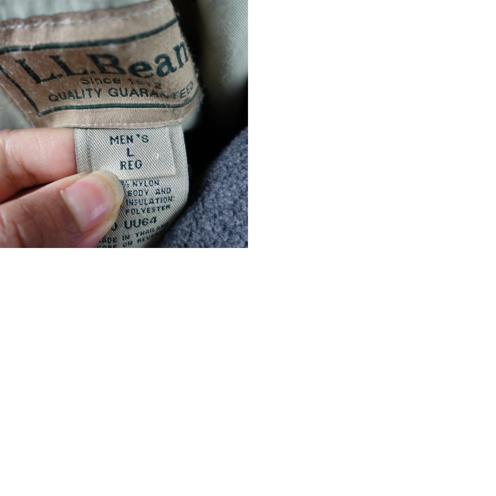 Vintage VINTAGE L.L. Bean Coat Parka Mens Large Beige Hooded Insulated Thinsulate Polartec Zip Pockets Size US L / EU 52-54 / 3 - 12 Thumbnail