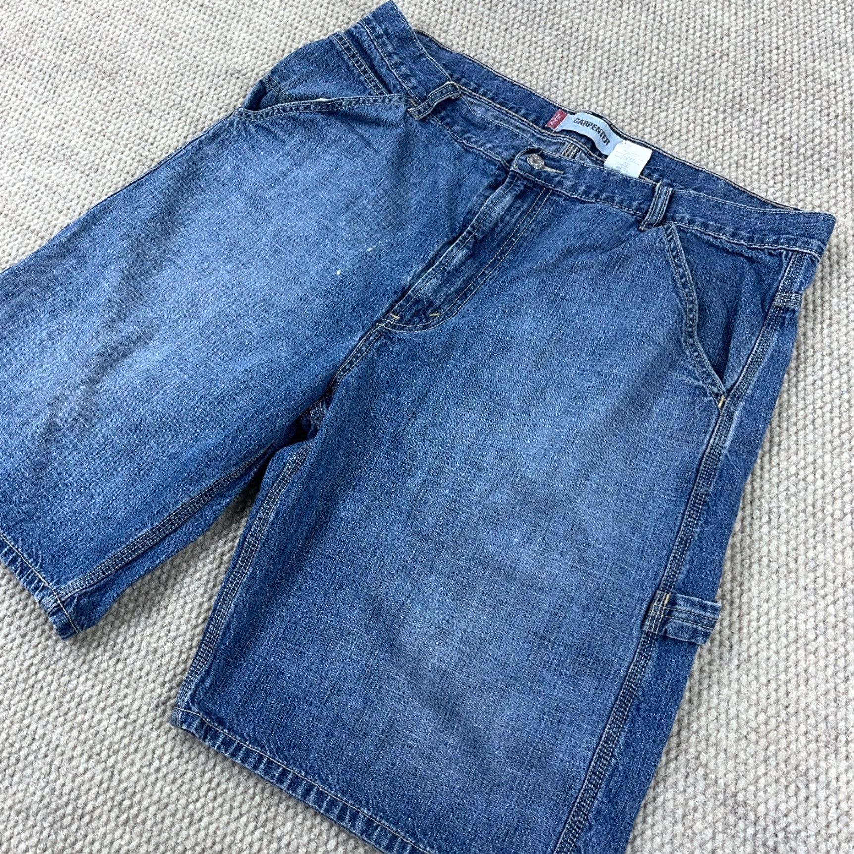Levi's VINTAGE Levi's Shorts Men 38 Bermuda Denim 5-Pocket Relaxed Mid Blue Workwear Casual 90s Grunge Hip Hop Rockabilly 90s Mens Size US 38 / EU 54 - 5 Thumbnail