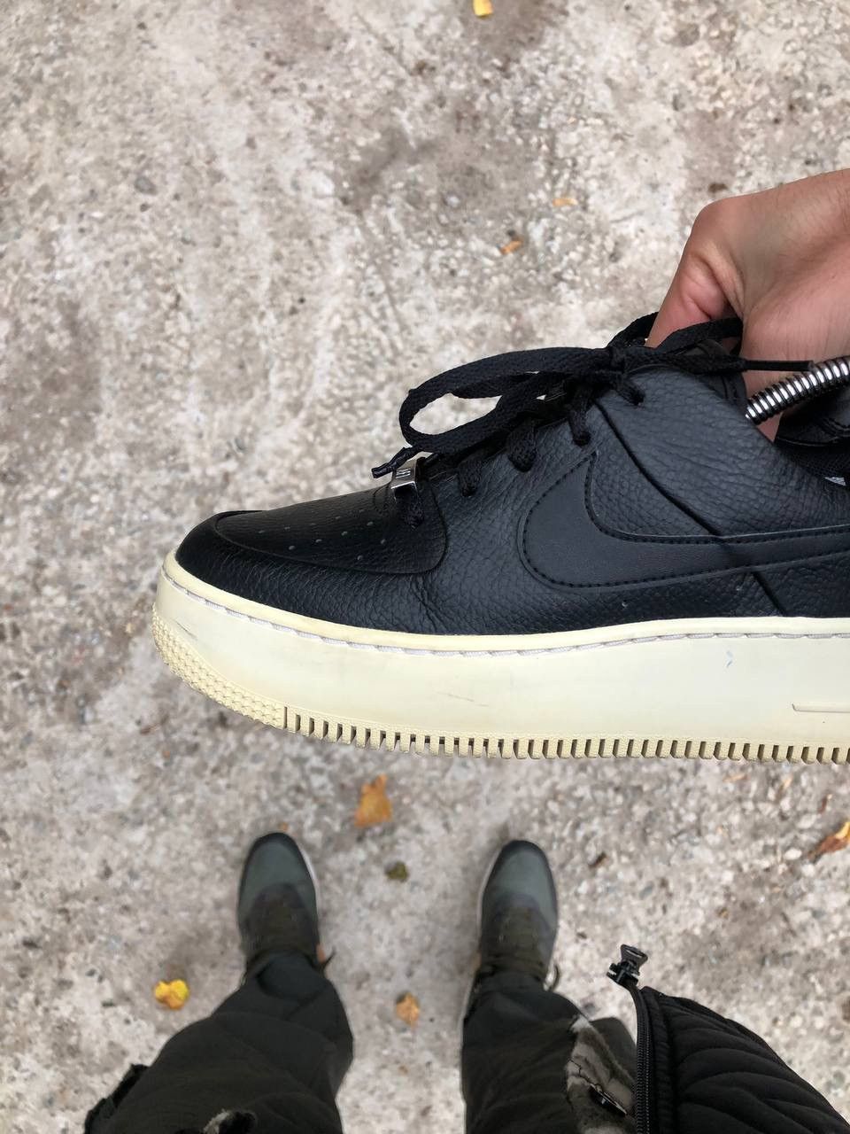 Nike × Vintage VERY RARE NIKE AIR FORCE 1 SAGE LOW BLACK LEATHER SWOOSH Y2K Size US 8 / IT 38 - 8 Thumbnail