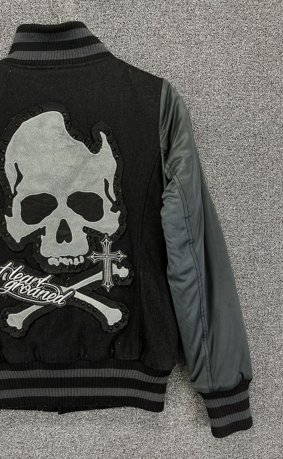 Japanese Brand Vintage Ghost Of Halem Punk Style Wool Varsity Jacket Size M / US 6-8 / IT 42-44 - 4 Thumbnail