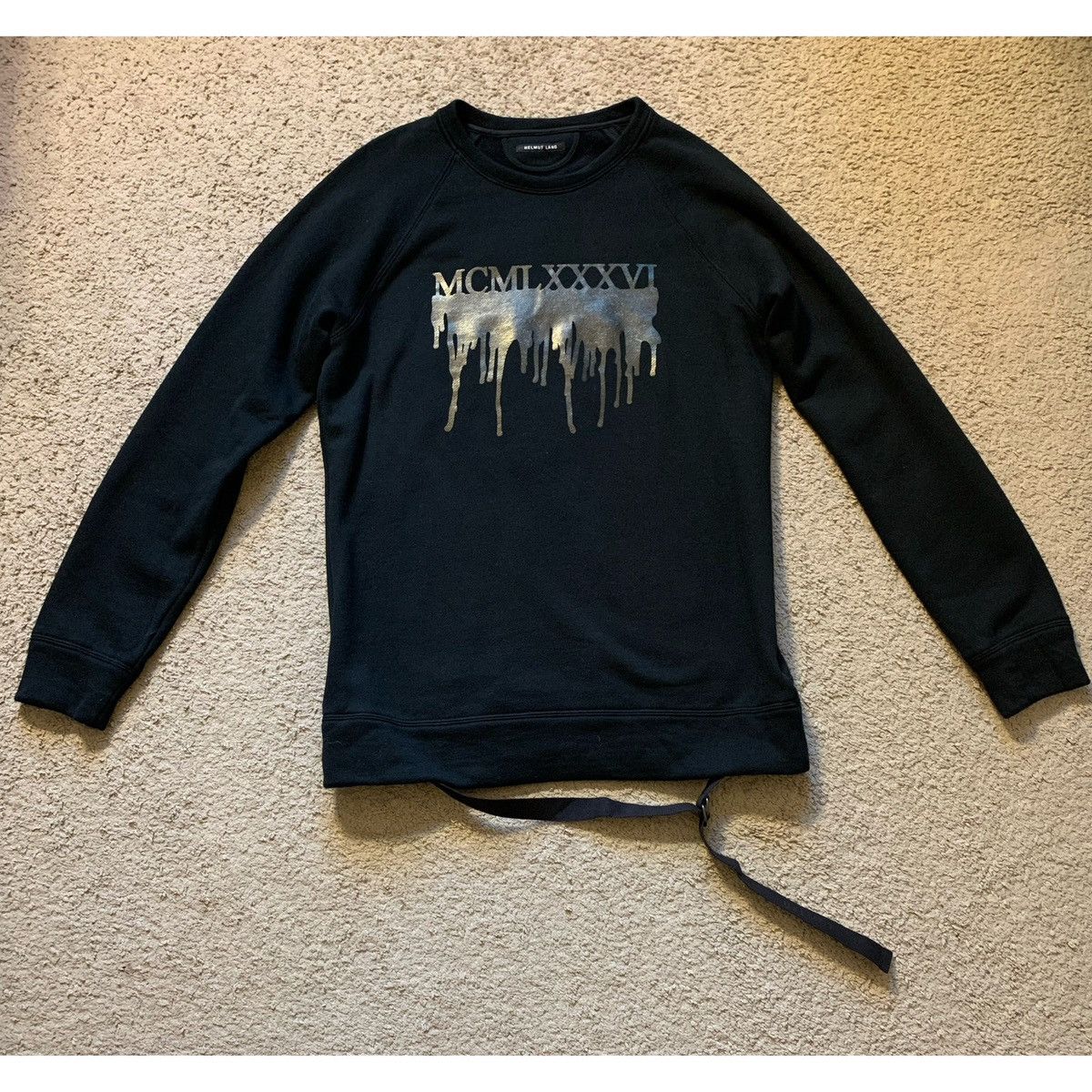 Helmut Lang HELMUT LANG (1986) ROMAN NUMERALS SWEATSHIRT Size US M / EU 48-50 / 2 - 3 Thumbnail