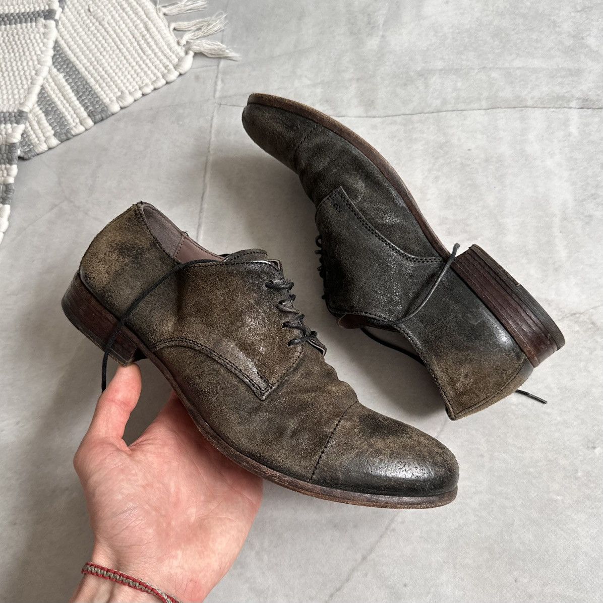 Dirk Bikkembergs RARE Moma Artisanal Waxed Suede Boots Guidi A1923 Vibe Size US 9.5 / EU 42-43 - 7 Thumbnail