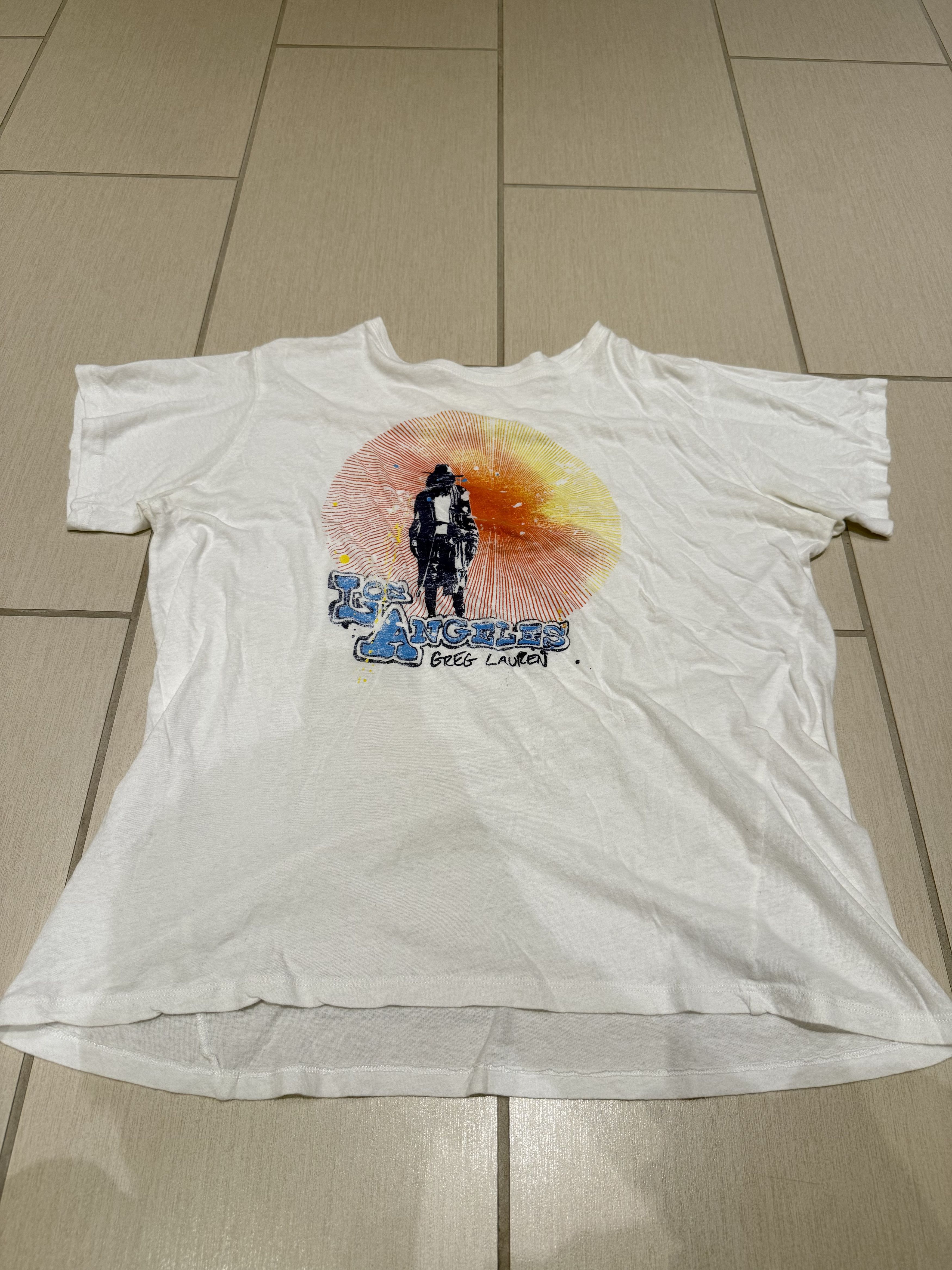 Greg lauren 'gl' print t-shirt available on SUGAR - 124580