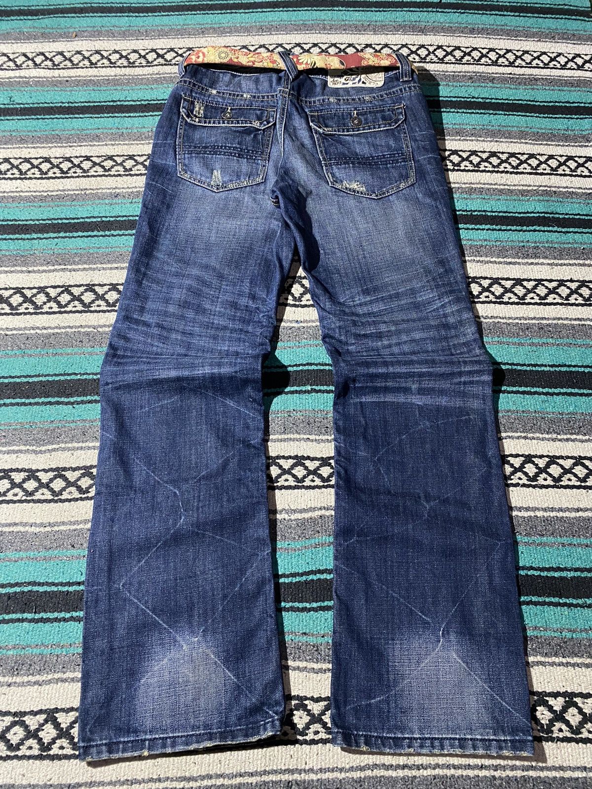 Hysteric Glamour × If Six Was Nine × Japanese Brand 2000s Clride Distressed Bootcut Jeans Size US 34 / EU 50 - 4 Thumbnail