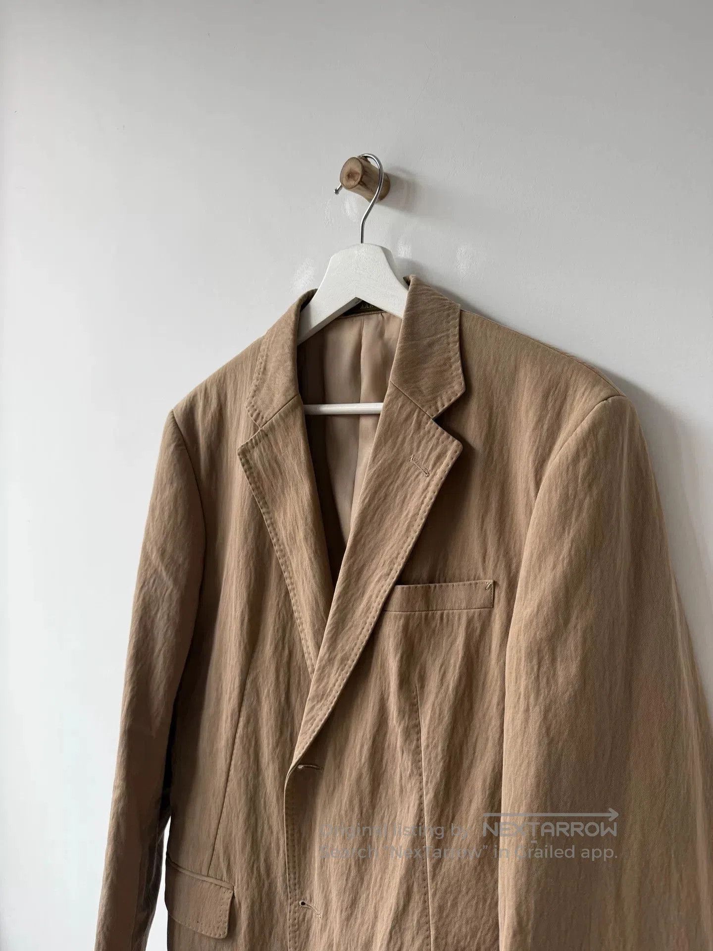 Yohji Yamamoto Yohji Yamamoto Textured Beige Blazer Jacket. Size US L / EU 52-54 / 3 - 1 Thumbnail