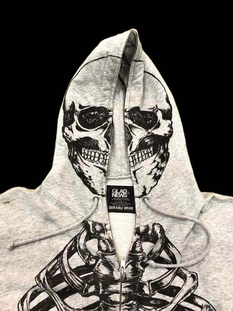 Japanese Brand Glad News Skeleton Ifsixwasnine Hoodie Size US M / EU 48-50 / 2 - 4 Thumbnail