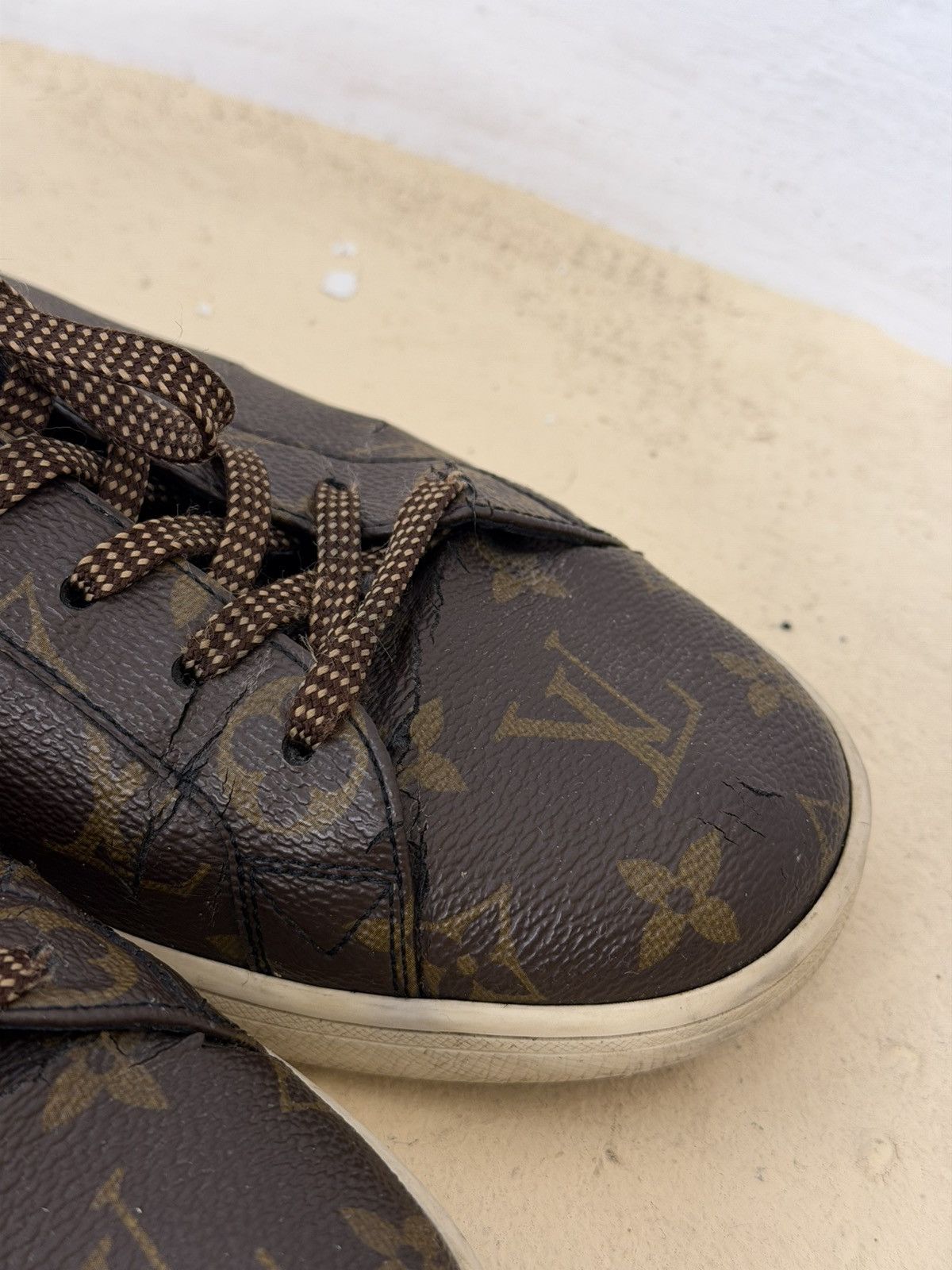 Louis Vuitton Louis Vuitton Leather Brown Low-Top Men‘s Sneakers Size 43 Size US 8.5 / EU 41-42 - 11 Thumbnail
