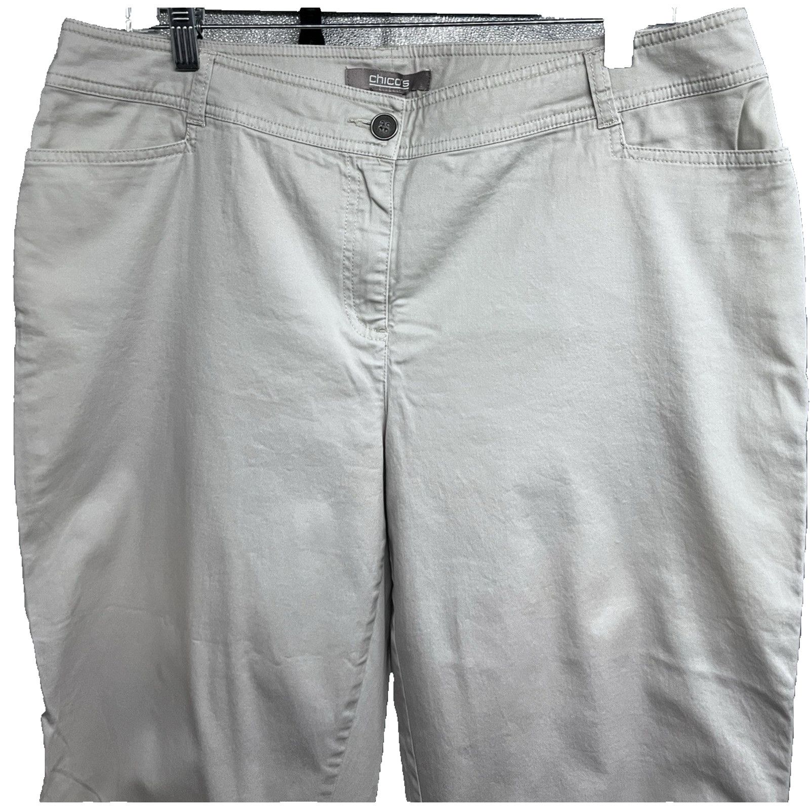 Chicos Chicos Beige Capri Crop Chinos Ankle Pants Plus 2 Pockets Size 26" / US 2 / IT 38 - 3 Thumbnail