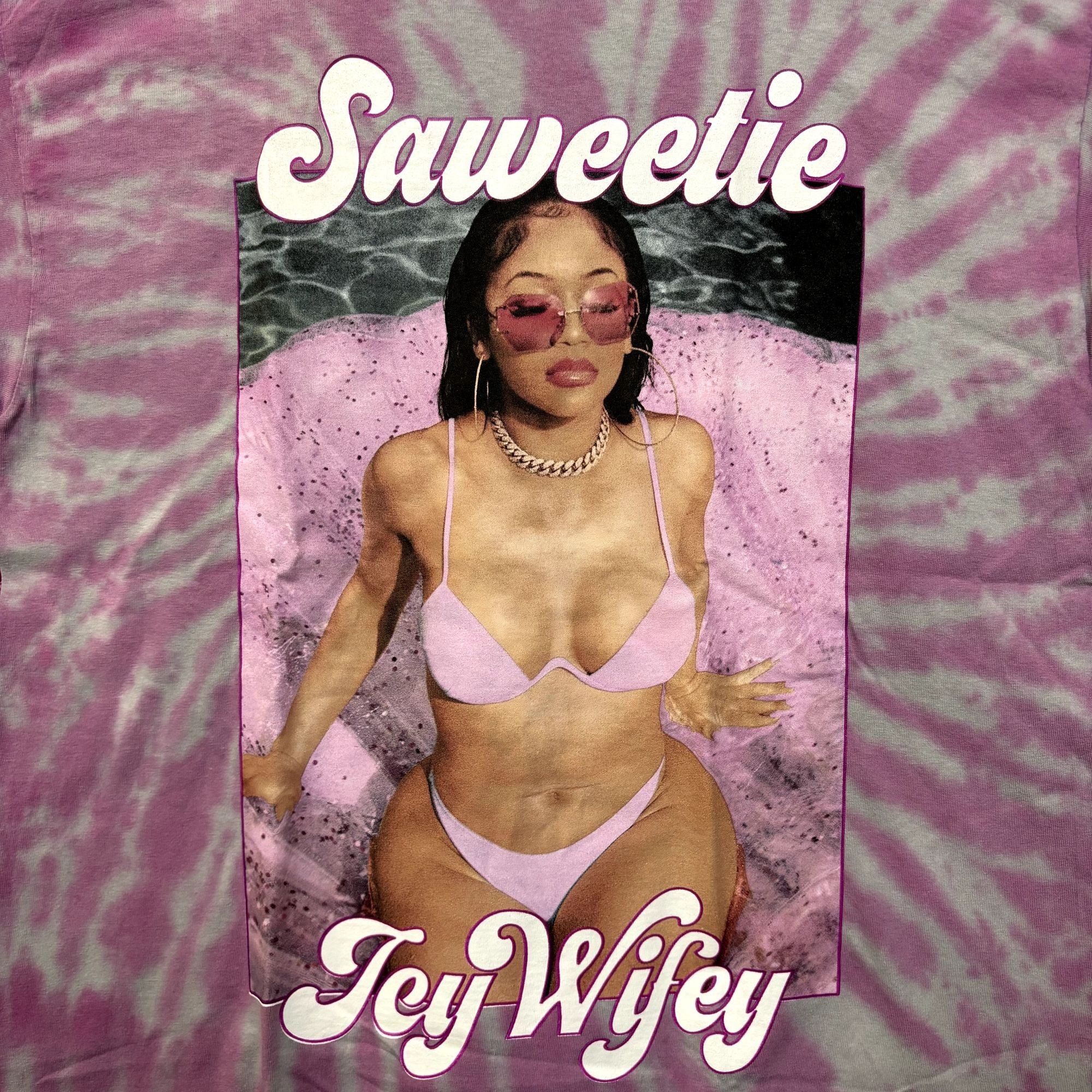 Rap Tees Saweetie Icy Wifey High Maintenance ICY GRL Rap Tie Dye L Size US L / EU 52-54 / 3 - 2 Thumbnail