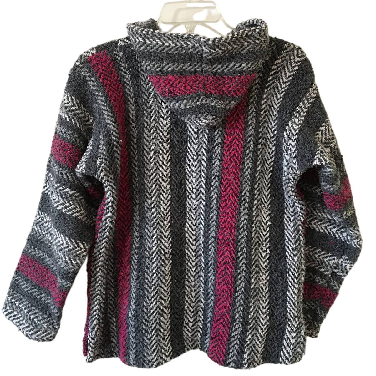 Earth Ragz Earth Ragz Small Woven Blanket Hoodie Gray Cream Pink Black Size S / US 4 / IT 40 - 2 Thumbnail