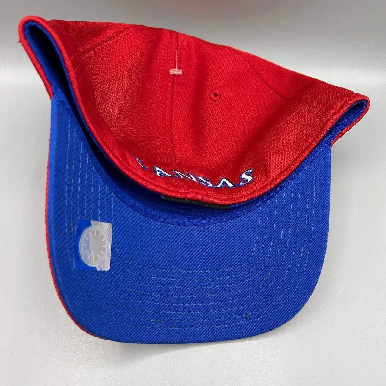 Adidas Kansas Jayhawks Hat Men S-M Embroidered Stretch Fitted Size ONE SIZE - 6 Thumbnail