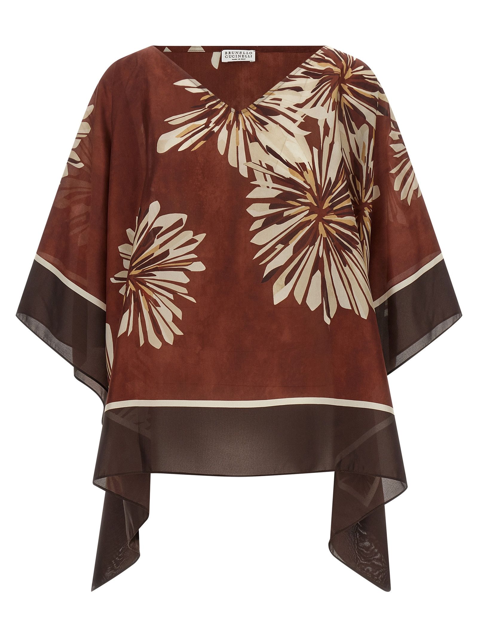 Brunello Cucinelli Silk Scarf Blouse Size S / US 4 / IT 40 - 1 Thumbnail