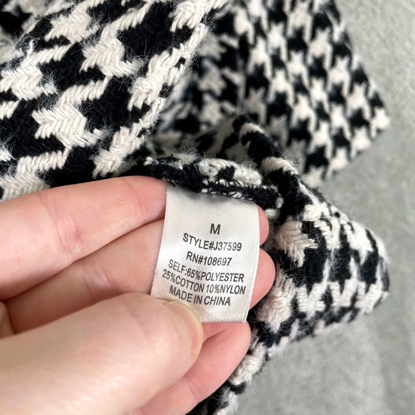 Doublet Alice Blue Houndstooth Trench Coat Women Medium Black White Double Breasted Belt Size M / US 6-8 / IT 42-44 - 5 Thumbnail