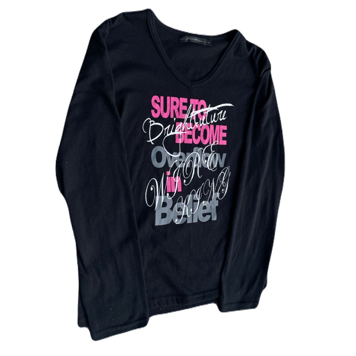 If Six Was Nine 2000s Japanese archive Vkei Poem V-neck Long Sleeve Tee Y2K Size US S / EU 44-46 / 1 - 3 Thumbnail