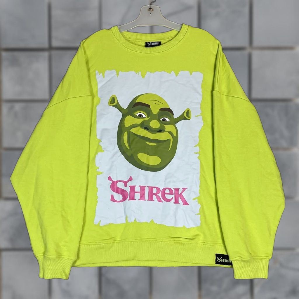 Vintage DreamWorks Shrek Sweatshirt Mens L Green Graphic Print Crew Neck Relaxed Fit Size US L / EU 52-54 / 3 - 1 Thumbnail