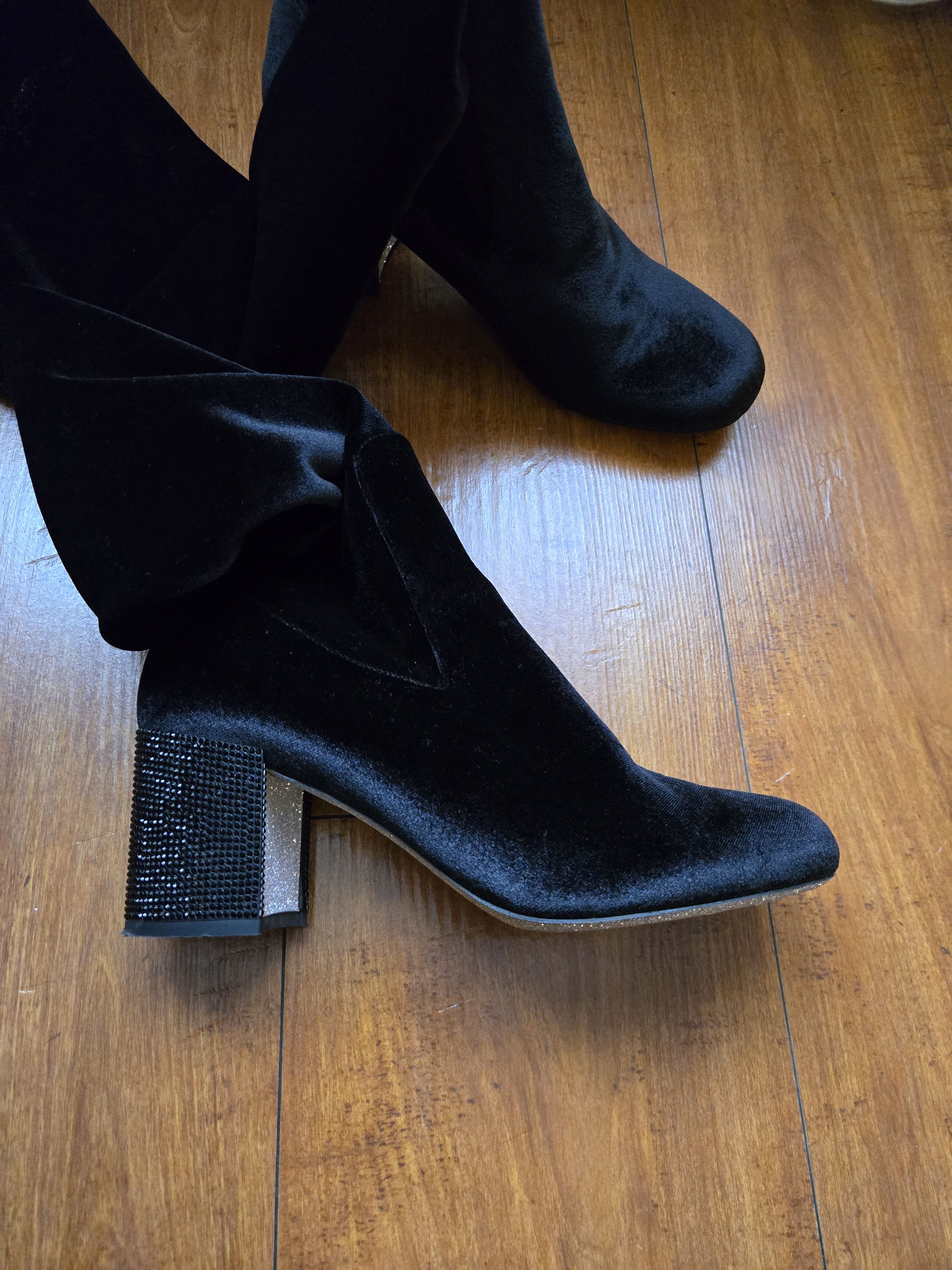 Rene Caovilla Velvet Boots Size US 10 / IT 40 - 2 Thumbnail