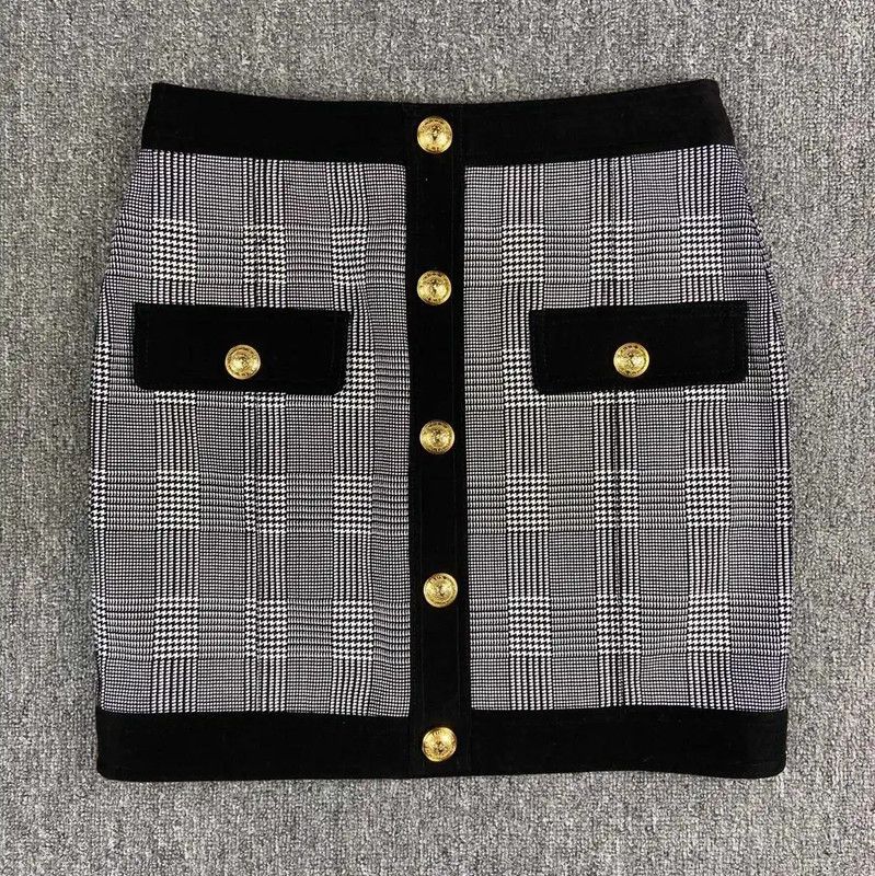 Balmain Balmain Black Cotton Women's Skirt 0089 Size 23" - 1 Thumbnail
