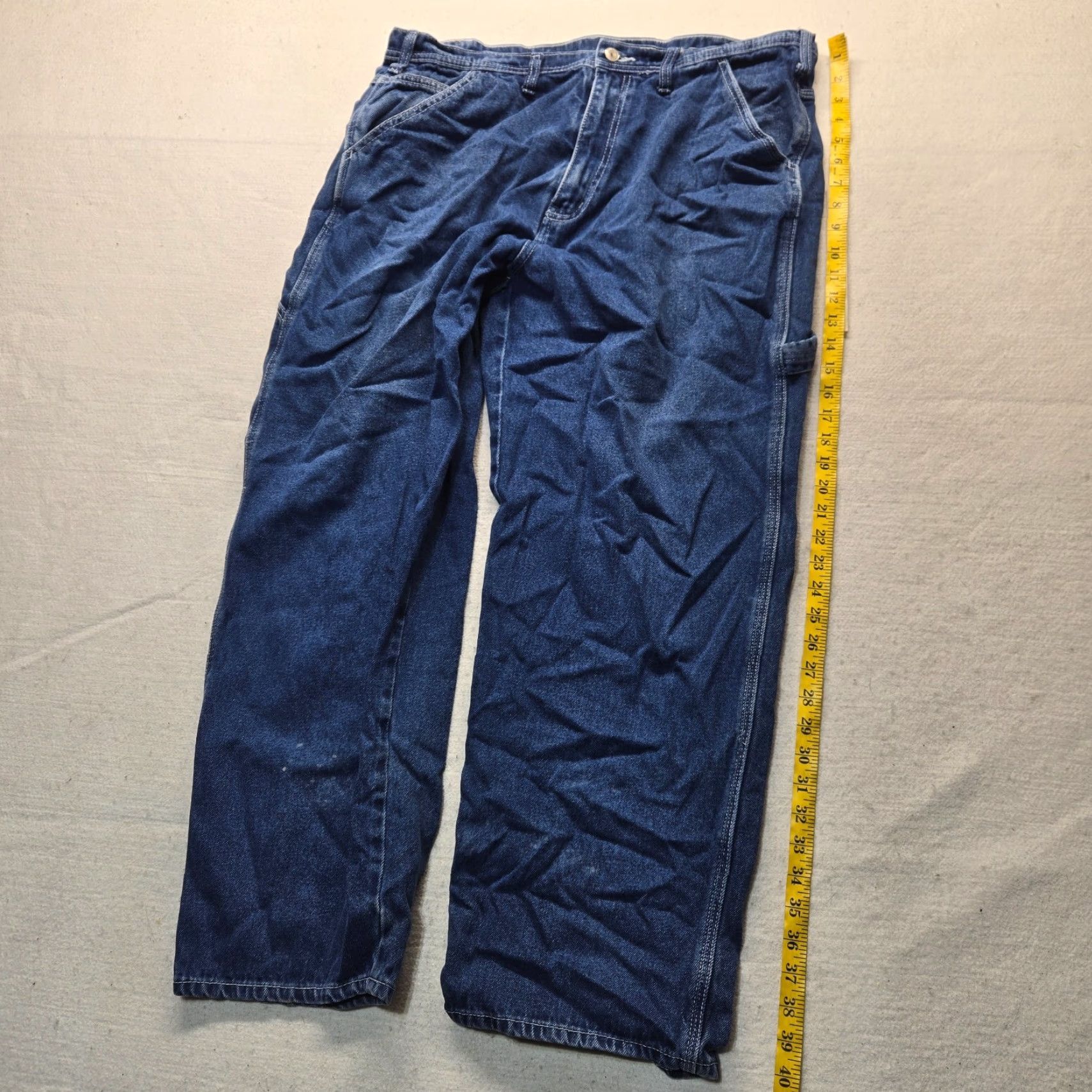 Denime Full Blue Jeans Relaxed Fit 5 Pocket Denim Pants Men's Size 40x30 Blue Jeans Men’s Pants 5-Pocket Denim Full Blue Relaxed Fit Jeans Size US 40 / EU 56 - 7 Thumbnail