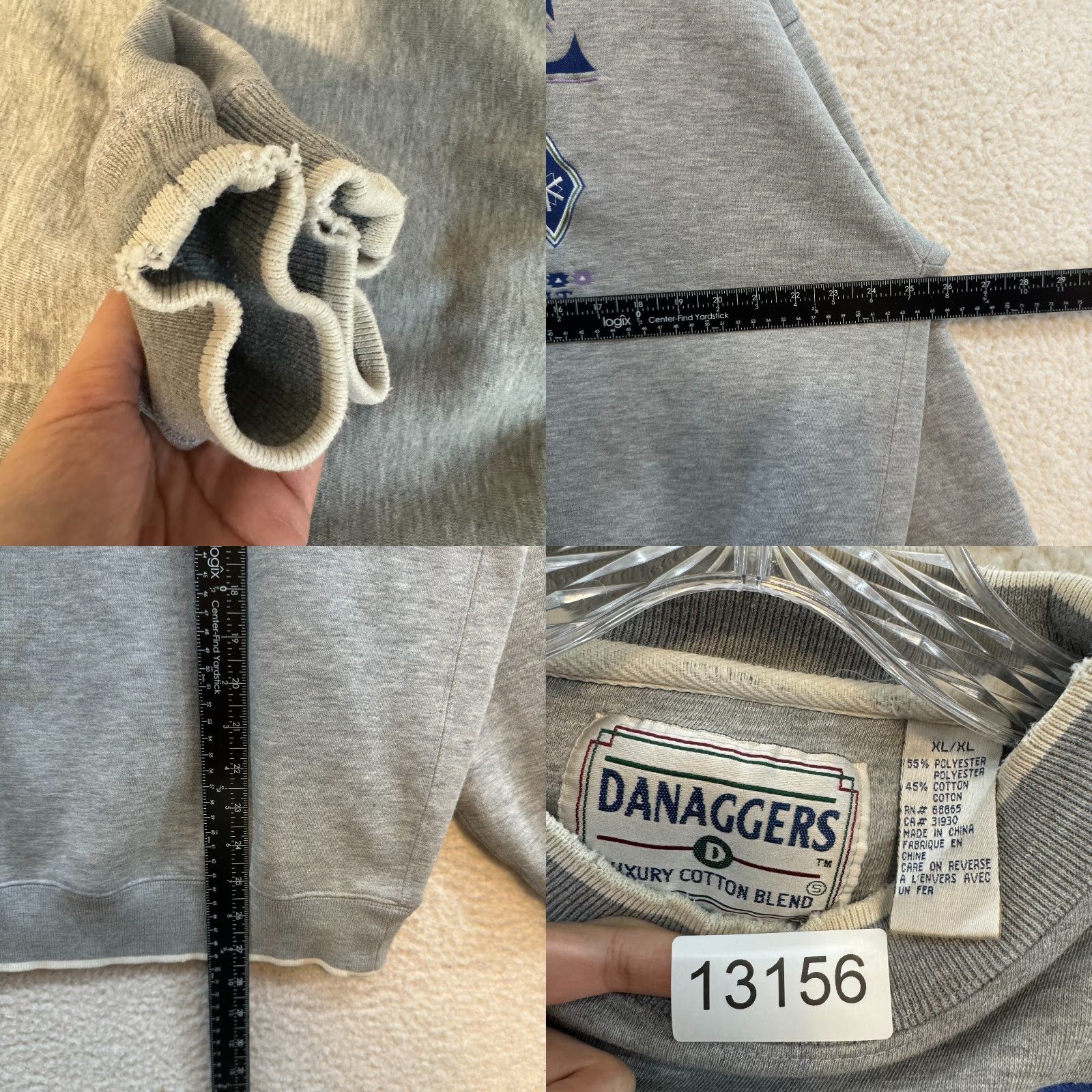 Vintage VINTAGE Lake Tahoe Sweatshirt Sweater XL Grey Embroidered Crewneck Pullover Danaggers Crewneck XL Mens Ladies or Boys Girls Size US XL / EU 56 / 4 - 8 Thumbnail