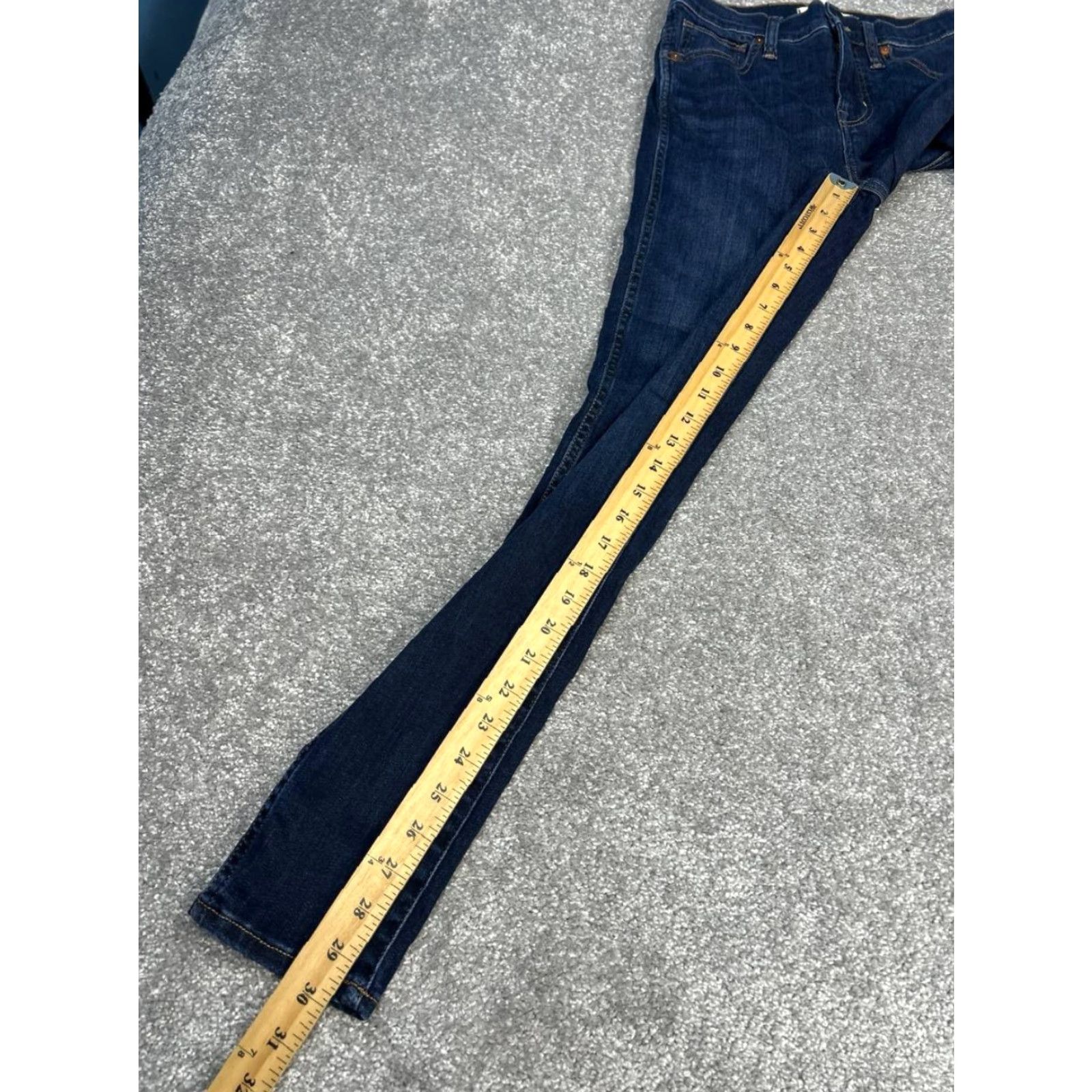 Madewell Madewell Jeans 26 Tall Blue Denim Mid Rise 10'' High Rise Skinny 25x30 Womens Size 26" / US 2 / IT 38 - 3 Thumbnail