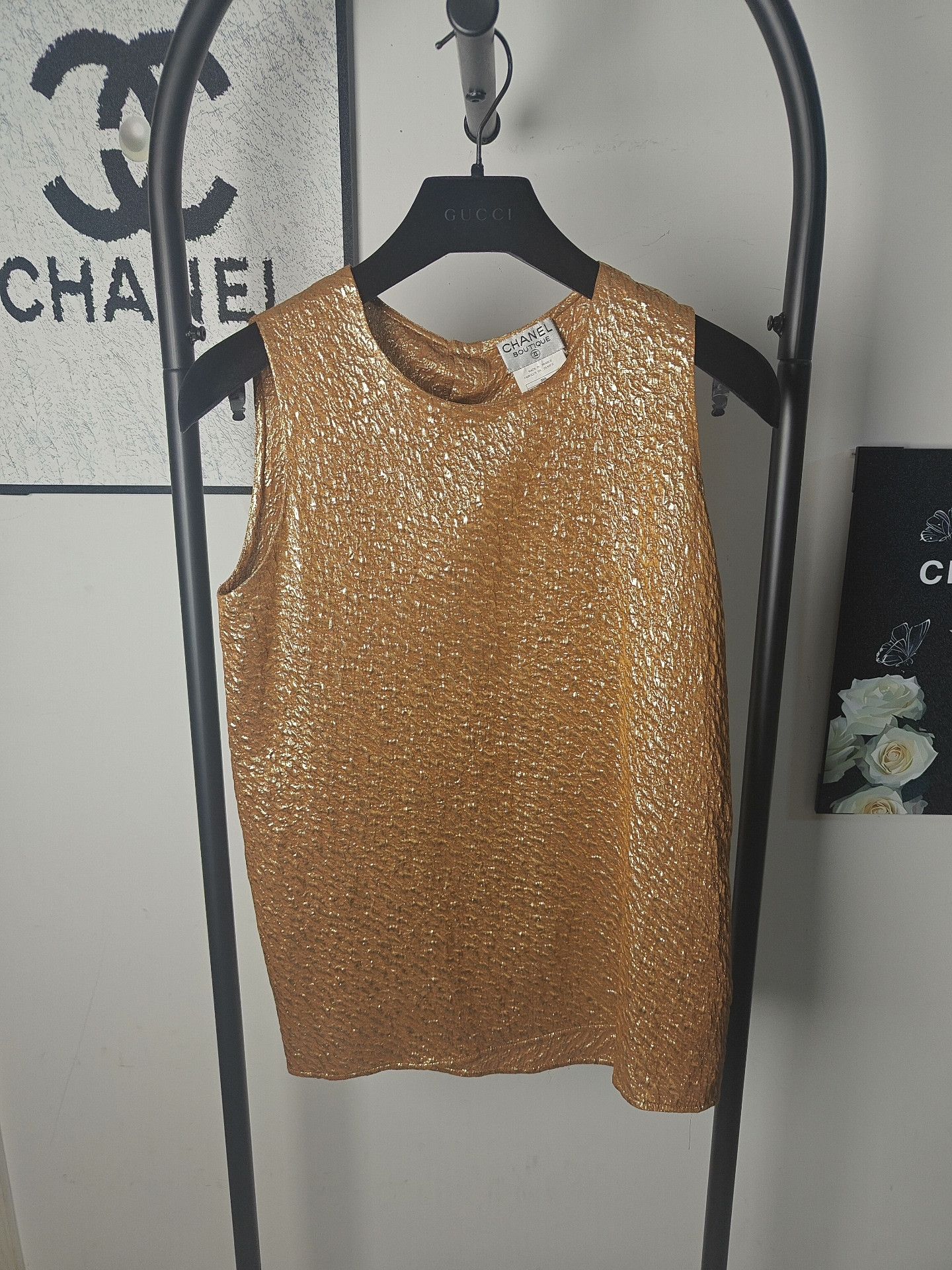 Chanel Chanel Gold Tank Top M Women Size M / US 6-8 / IT 42-44 - 1 Thumbnail