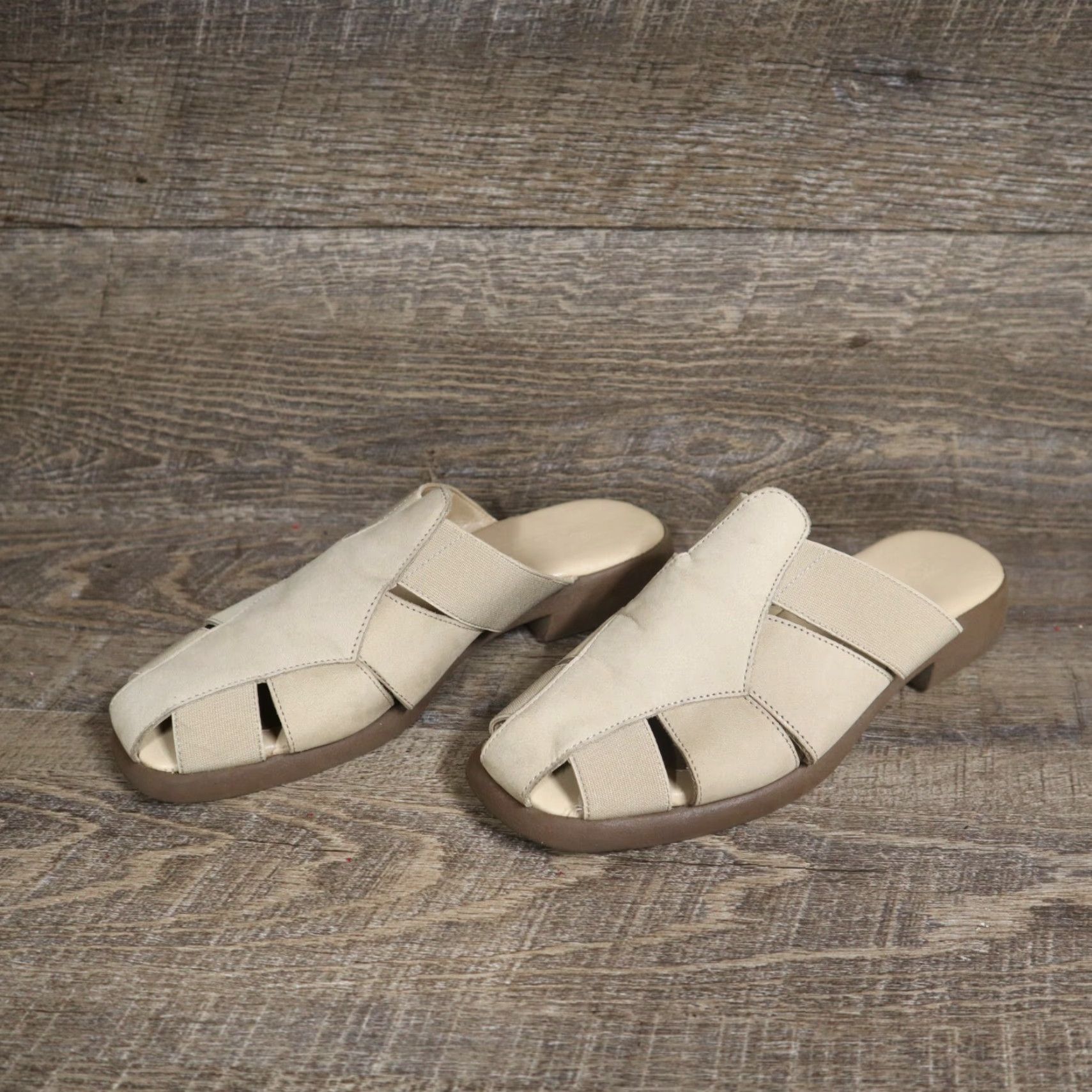 Vintage VINTAGE Shoes Women Slide Sandal Leather Brown Buckle Elegant Retro 90s Men B Size US 8 / IT 38 - 2 Thumbnail